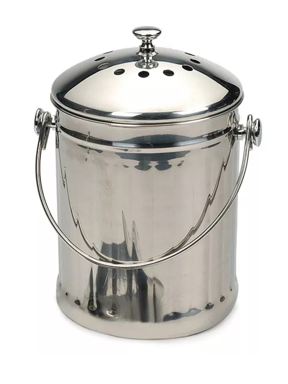 RSVP International Endurance Stainless Steel 1 Gallon Compost Pail